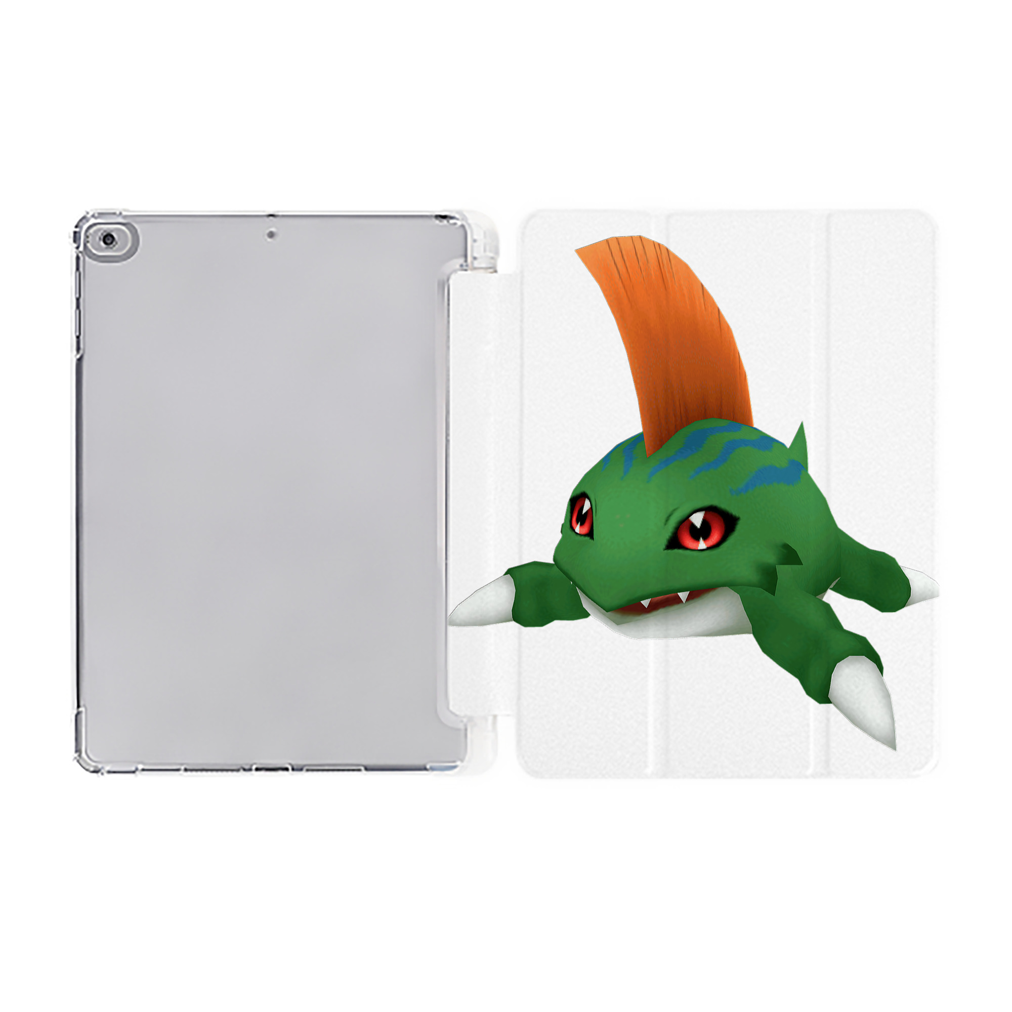 （画像用） Digimon デジタルモンスター/デジモン IPad ケース ペン収納付き 三つ折りスタンド PUレザー×シリコン 対応機種9.5/10.5/10.9インチ